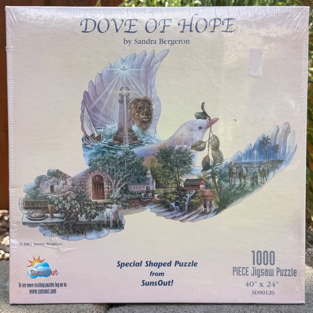 SunsOut Dove of Hope Sandra Bergeron 1000 Piece Shaped Jigsaw Puzzle New
